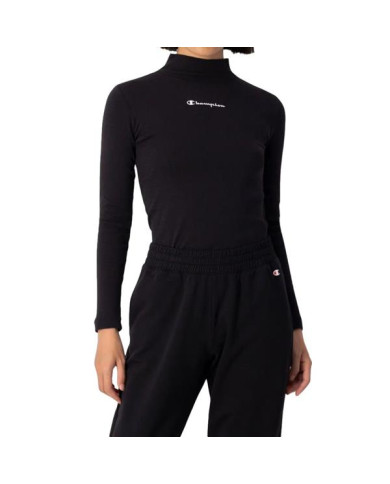 Koszulka damska Champion HIGH NECK T-SHIRT 115432KK001 Czarna - Sklep online Mastersport