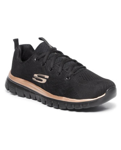 Buty damskie Skechers GRACEFUL 12615BKRG Czarne - Sklep online Mastersport