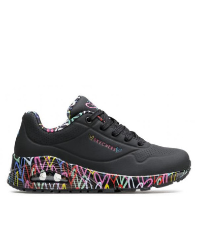 Buty damskie Skechers UNO LOVING LOVE 155506BBK Czarne - Sklep online Mastersport