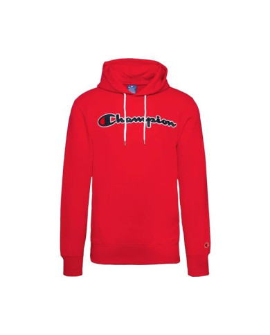 Bluza męska Champion HOODED SWEATSHIRT 214183RS041 Czerwona - Sklep online Mastersport