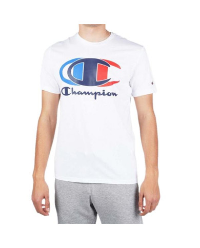 Koszulka męska Champion CREWNECK TEE 214309WW001 Biała - Sklep online Mastersport