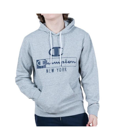 Bluza męska Champion HOODED SWEATSHIRT 217994EM006 Szara - Sklep online Mastersport