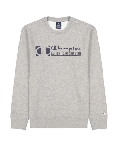 Bluza męska Champion CREWNECK SWEATSHIRT 217995EM006 Szara - Sklep online Mastersport