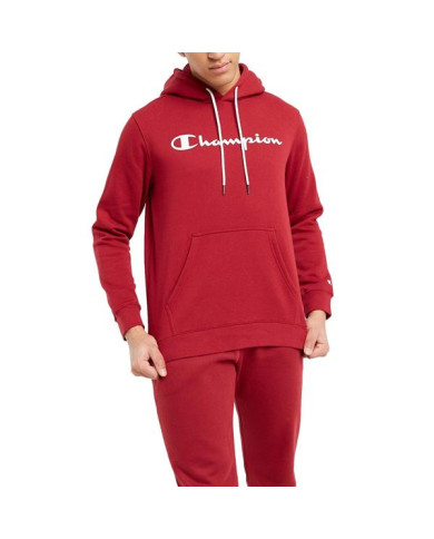 Bluza męska Champion HOODED SWEATSHIRT 218282RS506 Czerwona - Sklep online Mastersport