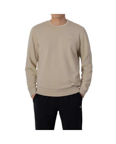 Bluza męska Champion CREWNECK SWEATSHIRT 218536MS073 Beżowa - Sklep online Mastersport