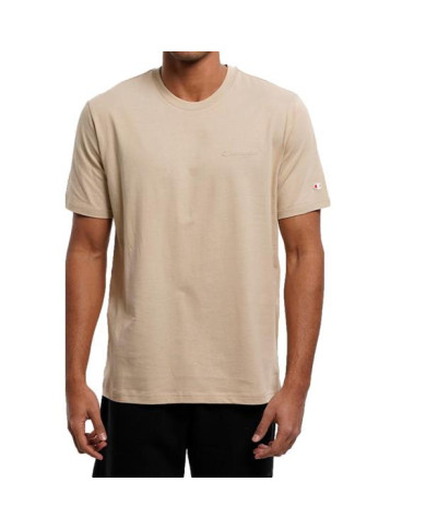 Koszulka męska Champion CREWNECK T-SHIRT 218539MS073 Beżowa - Sklep online Mastersport