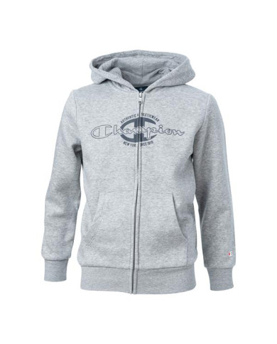 Bluza dziecięca Champion HOODED FULL ZIP SWEATSHIRT 306170EM006 Szara - Sklep online Mastersport