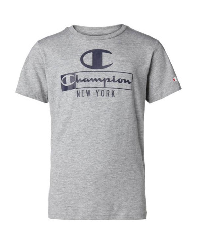 Koszulka dziecięca Champion CREWNECK T-SHIRT 306174EM006 Szara - Sklep online Mastersport