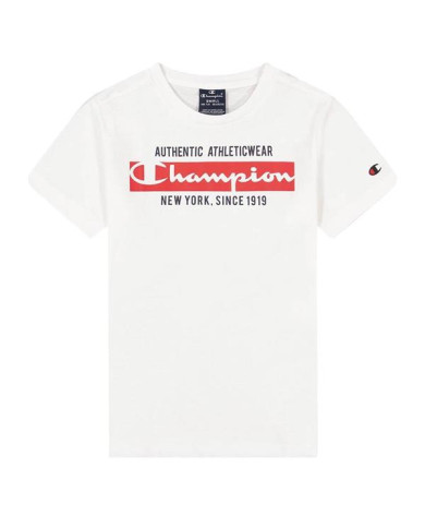 Koszulka dziecięca Champion CREWNECK T-SHIRT 306174WW001 Biała - Sklep online Mastersport