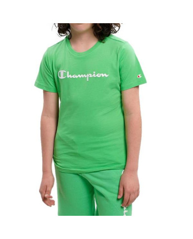 Koszulka dziecięca Champion CREWNECK T-SHIRT 306285GS024 Zielona - Sklep online Mastersport