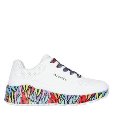 Buty dziecięce Skechers UNO LITE-SUBTLE LOVE 314088LWMLT Białe - Sklep online Mastersport