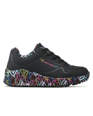 Buty dziecięce Skechers UNO LITE LOVELY LUV 314976LBKMT Czarne - Sklep online Mastersport