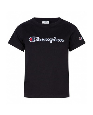 Koszulka dziecięca Champion CREWNECK T-SHIRT 404336KK001 Czarna - Sklep online Mastersport