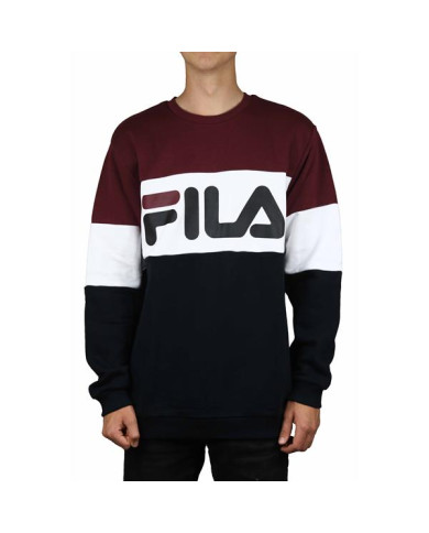Bluza męska Fila STRAIGHT BLOCKED CREW 681255A815 Czarna - Sklep online Mastersport