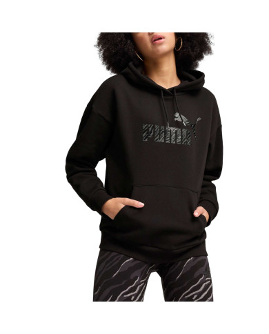 Bluza damska Puma ESS+ ANIMAL HOODIE 68149201 Czarna - Sklep online Mastersport