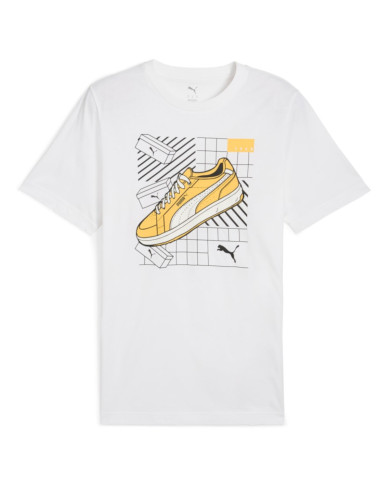 Koszulka męska Puma GRAPHICS SNEAKER TEE 68483002 Biała - Sklep online Mastersport