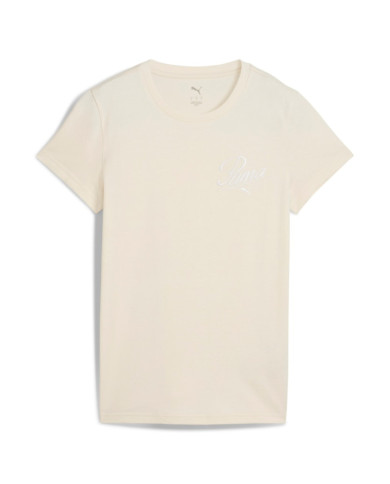 Koszulka damska Puma ESS SCRIPT TEE 68498287 Beżowa - Sklep online Mastersport