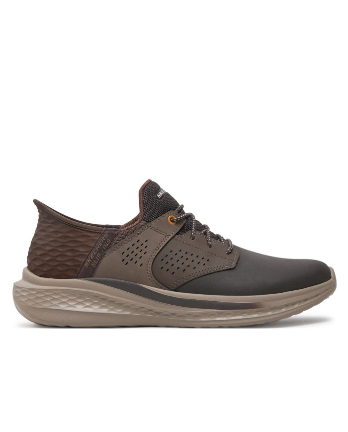 Buty męskie Skechers SLADE MACKLIN 210890CHOC Brązowe - Sklep online Mastersport