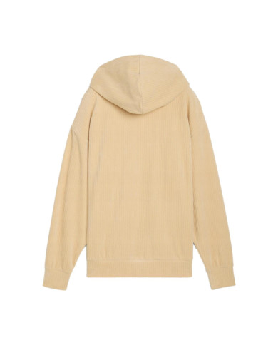 Bluza damska Puma ESS ELEVATED COMFORT VELOUR RIB HOODIE 68810783 Beżowa - Sklep online Mastersport