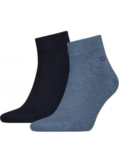 Skarpetki męskie Calvin Klein CK MEN QUARTER 2P 701218706004 Niebieskie - Sklep online Mastersport