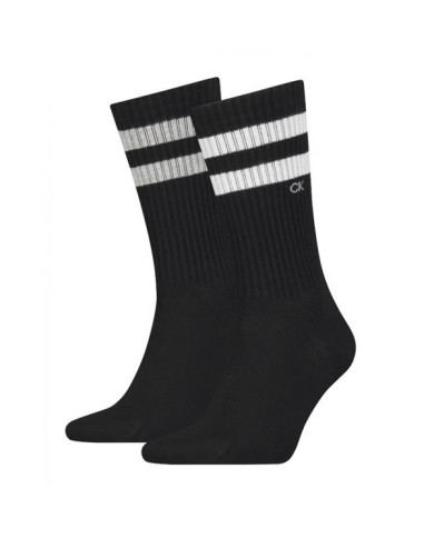 Skarpetki męskie Calvin Klein CK MEN SOCK 2P STRIPES 701218711001 Czarne - Sklep online Mastersport