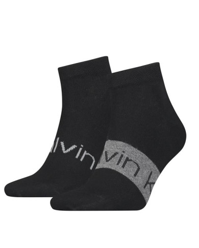 Skarpetki męskie Calvin Klein CK MEN SNEAKER 2P LOGO RIBBON 701218712002 Czarne - Sklep online Mastersport