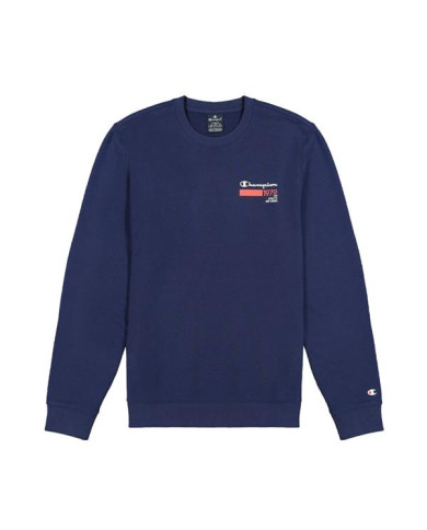 Bluza męska Champion CREWNECK SWEATSHIRT 215708BS508 Niebieska - Sklep online Mastersport