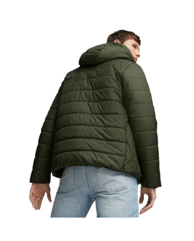 Kurtka męska Puma ESS HOODED PADDED JKT 84893831 Zielona - Sklep online Mastersport