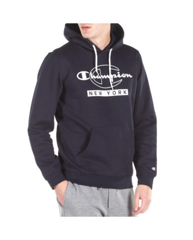 Bluza męska Champion HOODED SWEATSHIRT 216603BS501 Niebieska - Sklep online Mastersport
