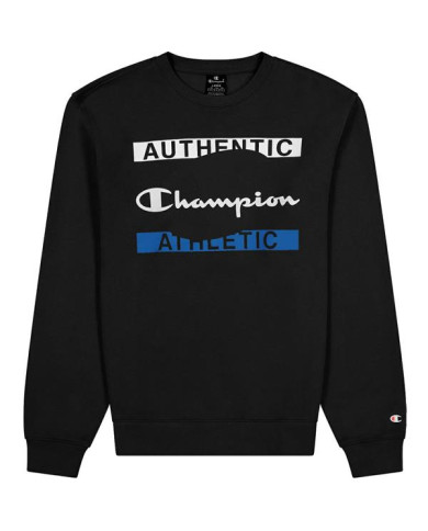 Bluza męska Champion CREWNECK SWEATSHIRT 216604KK001 Czarna - Sklep online Mastersport