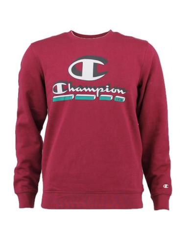 Bluza męska Champion CREWNECK SWEATSHIRT 216641VS516 Czerwona - Sklep online Mastersport