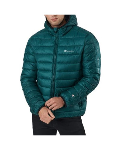 Kurtka męska Champion HOODED JACKET 216647GS502 Zielona - Sklep online Mastersport