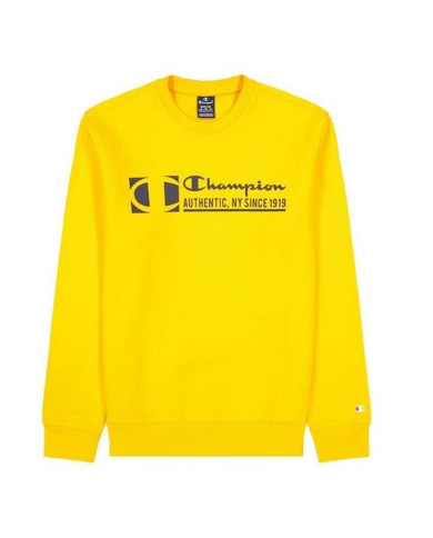 Bluza męska Champion CREWNECK SWEATSHIRT 217995YS113 Żółta - Sklep online Mastersport