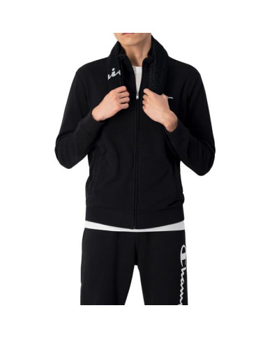 Bluza męska Champion FULL ZIP SWEATSHIRT 218538KK001 Czarna - Sklep online Mastersport