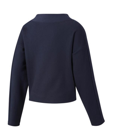 Bluza damska Reebok TE TWILL COWL NECK EC2338 Niebieska - Sklep online Mastersport