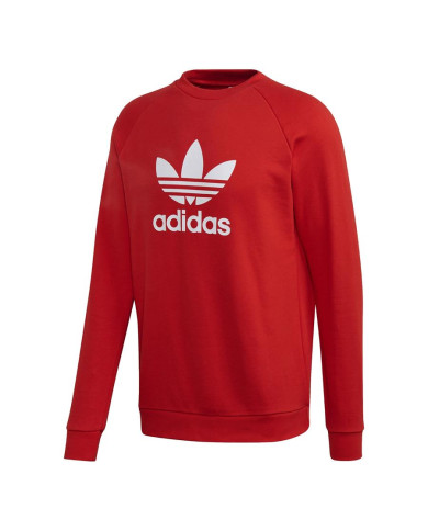 Bluza męska adidas Originals TREFOIL CREW FM3781 Czerwona - Sklep online Mastersport