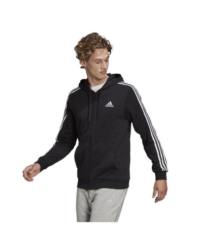 Bluza męska adidas Performance M 3S FT FZ HD GK9032 Czarna - Sklep online Mastersport