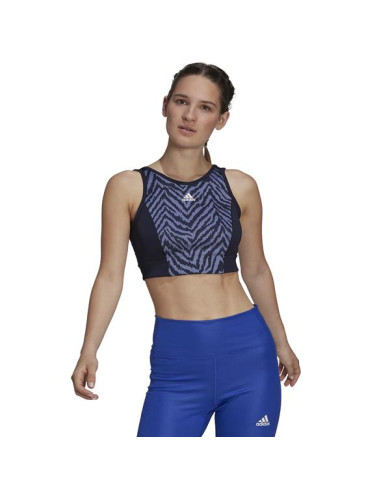 Koszulka damska adidas Performance W ZBR CROP TP GS6347 Niebieska - Sklep online Mastersport