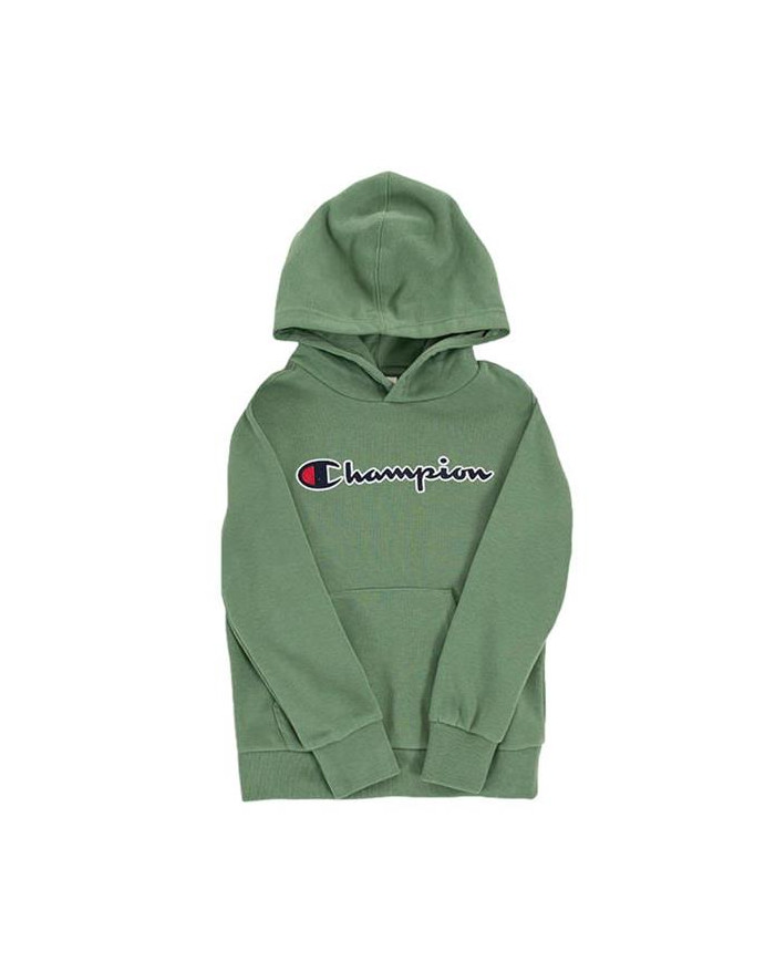 Bluza dziecięca Champion HOODED SWEATSHIRT 305949GS098 Zielona - Sklep online Mastersport