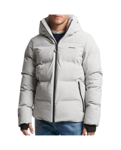 Kurtka męska Superdry HOODED BOXY PUFFER JACKET MS311478AFRM Szara - Sklep online Mastersport