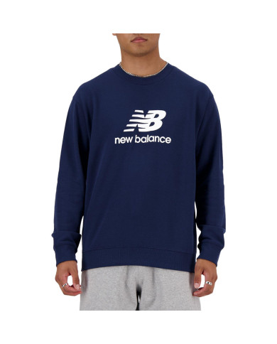 Bluza męska New Balance NEW BALANCE STACKED LOGO FREN NNY MT41500NNY Niebieska - Sklep online Mastersport