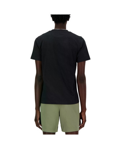 Koszulka męska New Balance S/S NEW BALANCE STACKED LO BK MT41502BK Czarna - Sklep online Mastersport