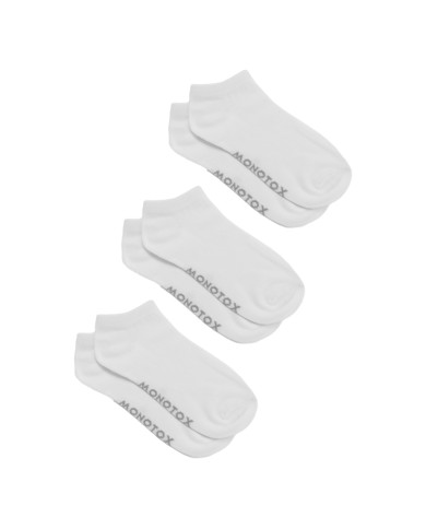 Skarpetki męskie Monotox NO-SHOW BASIC 3 MX11002 Białe - Sklep online Mastersport