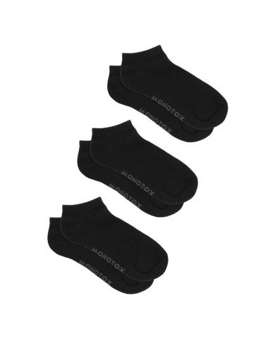 Skarpetki męskie Monotox NO-SHOW BASIC 3 MX11003 Czarne - Sklep online Mastersport