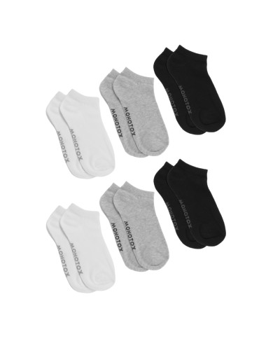 Skarpetki męskie Monotox NO-SHOW BASIC 6 MX11004 Szare - Sklep online Mastersport