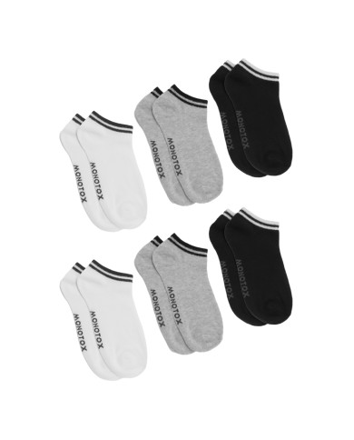 Skarpetki męskie Monotox NO-SHOW STRIPES 6 MX11008 Szare - Sklep online Mastersport