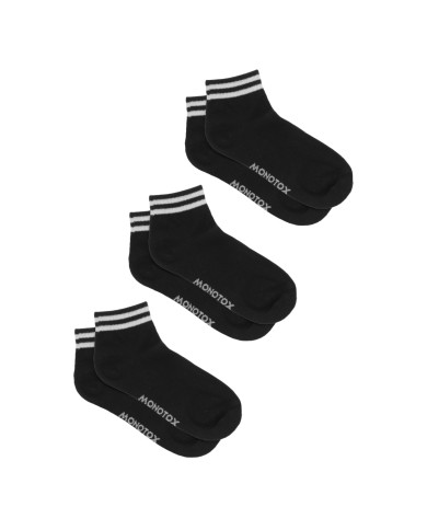 Skarpetki męskie Monotox ANKLE STRIPES 3 MX11011 Czarne - Sklep online Mastersport