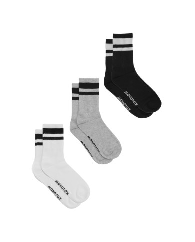 Skarpetki męskie Monotox HIGH STRIPES MONO 3 MX11016 Szare - Sklep online Mastersport