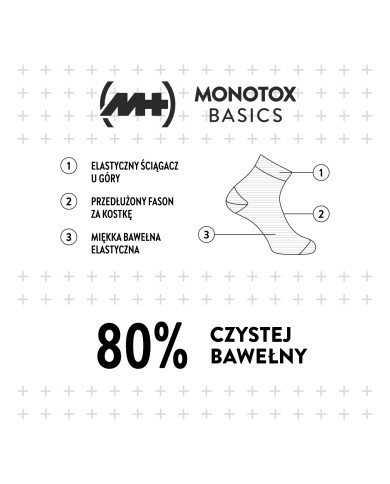 Skarpetki męskie Monotox ANKLE SOCKS BLACK 3PACK MX20005 Czarne - Sklep online Mastersport