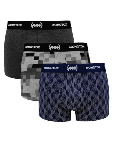 Bielizna męska Monotox TRUNK 3P MX21066 Wielokolorowa - Sklep online Mastersport